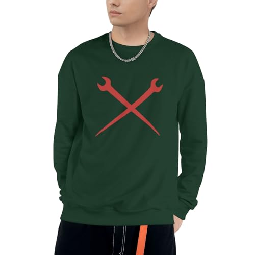 Ironworker Crossed Tools Men'S Cotton Crew-Neck Hoodie Sweatshirt Hooded For Men