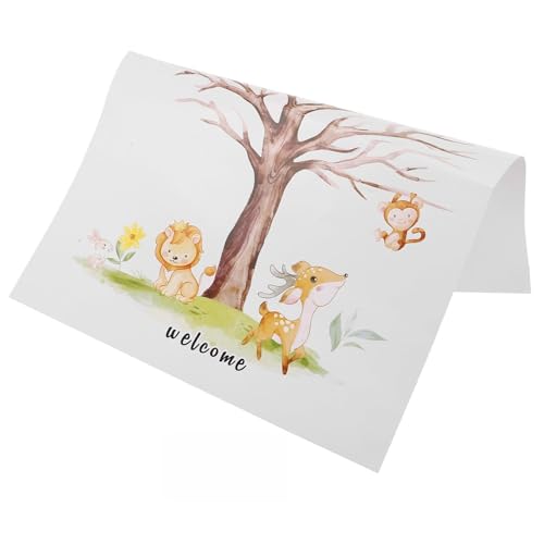 TOYANDONA Libro de Visitas Revelación de Género para Shower, Kit 1 Póster, 2 Tintas Azul y Rosa, 1 Hoja de Pegatinas, Decoración para Fiesta y Recuerdo de Huellas Dactilares, Adecuado
