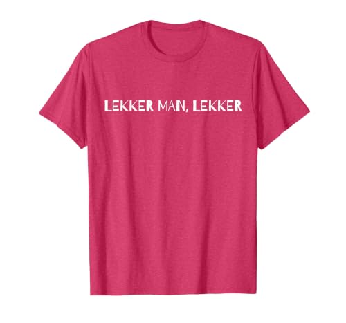 Lekker man, lekker South African T-Shirt, Men, Red Heather, Small