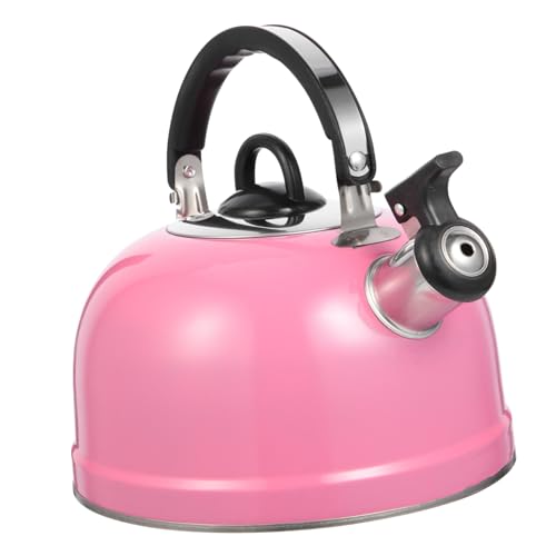 TOYZFRIENDY Tetera Sonora Esférica De Acero Inoxidable 2 Litros Con Mango Aislado Apta Para Cocina De Gas y Vitrocerámica Hervidor De Agua Doméstico Con Aviso De Silbido