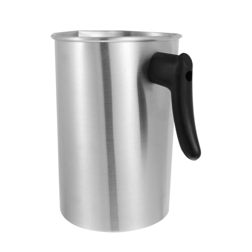 Kichvoe Crisol de Velas de Aluminio y Pp Mango Resistente al Calor para Derretir Cera y Queso, Recipiente Duradero Adecuado para Fabricación de Velas DIY
