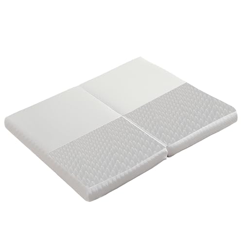 Merax Faltbare Matratze 140x200/100 cm – Ergonomisch, Öko-Tex Zertifiziert, Wabengewebe, atmungsaktiv, H3 Härte, Weiß, Kompressionsverpackung