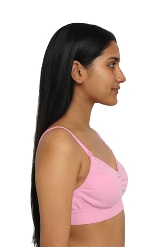 Image of Women's Non-Padded Cotton Bra with Sports Look | Soft Stretchable Everyday Bra | Wire-Free Comfortable Innerwear