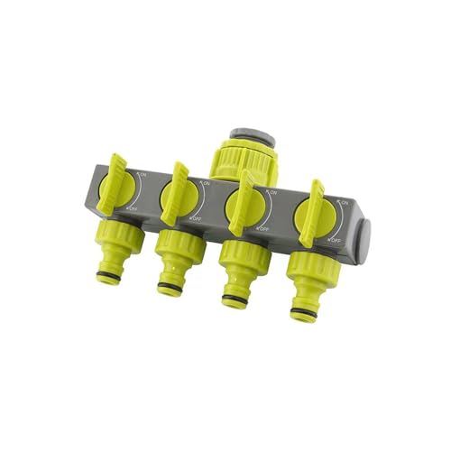 MLWSKERTY Divisor De Manguera Jardín 4 Vías Desviador Grifo Conector Manguera Tubería Distribuidor Agua Riego Riego Aire Libre