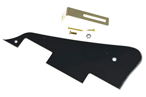 KAISH Black 3 Ply LP Guitar Pickguard with Gold Bracket for Epi Les Paul