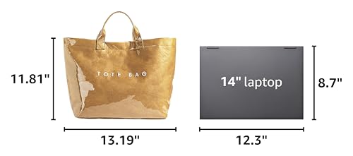 Bolsa Tote de PVC para mujer color marrón miniatura 3
