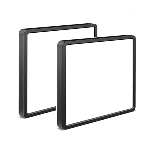 Maxziller - 2Pack 12inch Square Black 3200LM LED Flush Mount Ceiling Light,28W White 6000K Slim Surface Mount Ceiling Light Fixture for Kitchen Bedroom Living Room