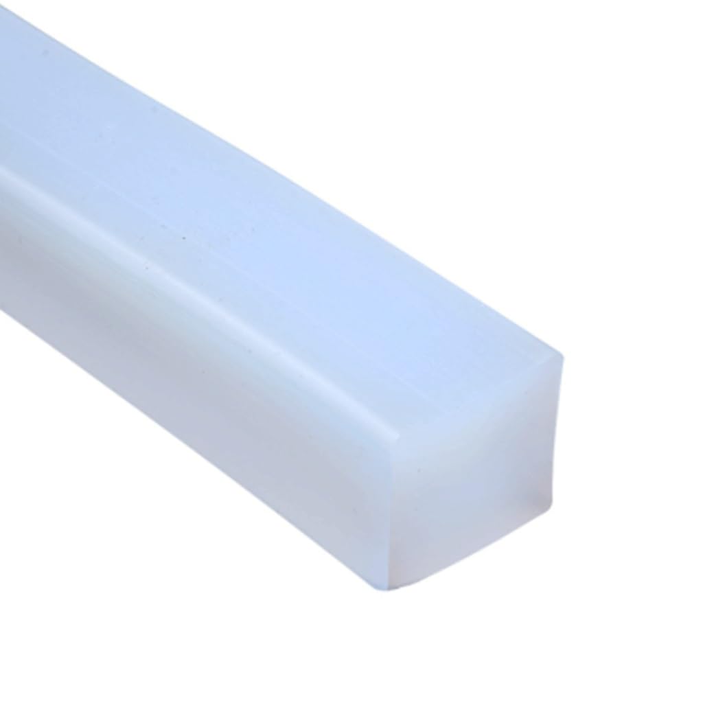 Tira de sellado de silicona sólida cuadrada de 10 m: resistente al calor, impermeable y con aislamiento acústico for mejoras del hogar.(7mm x 7mm)