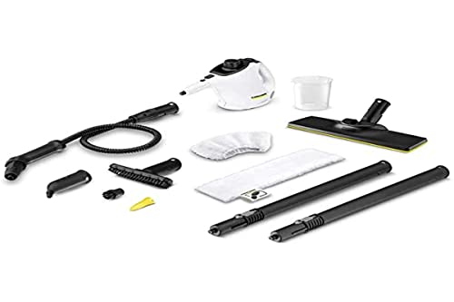 Karcher SC 1 EasyFix Premium Pulitore Portatile 0.2L 1200W Nero, Bianco, 1200 W, 0.2 Litri, 18/8 Stainless Steel, Grigio