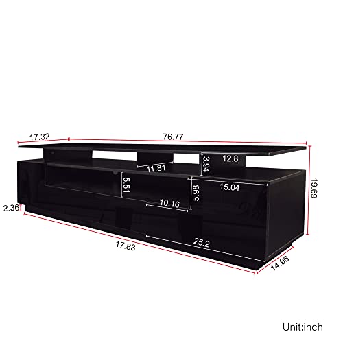 Dmaith Led Tv Stand, Modern Entertainment Center Media Console For Living Room Bedroom #TOP3