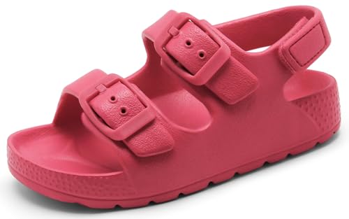 Image of INMINPIN Toddler Boys Girls Buckle Sandals Comfort Open Toe Sandal with Adjustable Back Strap