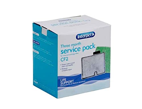 Interpet 3 Month Service Pack for the Interpet Internal Cartridge Filter CF2 (3 x Filter Cartridge, 3 x Algaway Pad),package may vary