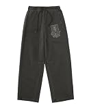 [エックスガール] ピグメントダイフェイスアンドロゴスクエアパッチスウェットパンツ PIGMENT DYED FACE AND LOGO SQUARE PATCH SWEATPANTS 105261031005 BLACK S
