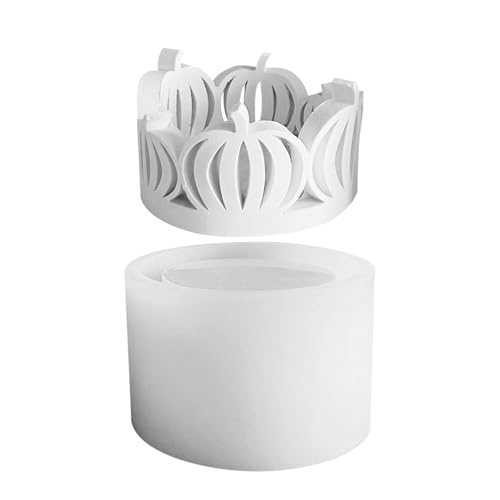 Moldes de portavelas de resina epoxi, molde de silicona para candelabros - Molde de resina para portavelas de silicona con calabaza de Halloween | Moldes de resina fáciles de desmoldar para
