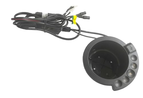 LED 7 Function Touch Cup Holder with Lumbar and Headrest Controls with USB