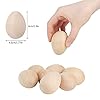 DIYASY Easter Wooden Eggs,8 Pcs Smooth Natural Unfinished Wood Fake Egg for Easter Craft,DIY,Decoration and Basket Fillers #1
