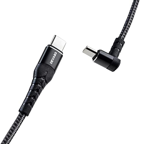 Devaso Nylon Usb C Cable (7Ft 3A, 1-Pack), Usbc To Usbc Fast Charging Cable Right Angle Type C Cable Compatible With Steam Deck Nintendo Switch Switch Oled Phone Tablet Laptop Etc. #TOP12