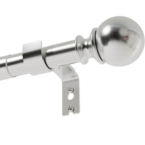 Tringle à rideaux réglable argent pour résoudre les écarts
