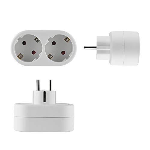 Electraline 55072 Adattatore 2 Prese Frontali