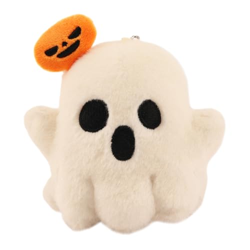 Adorable personaje de fantasma en llavero de felpa perfecto para obsequiar en Halloween