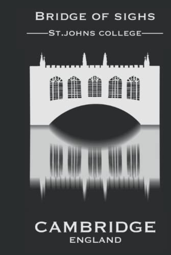 Image of 6" x 9" Cambridge Bridge of sighs - Black - 120 page Hardback Notebook: Blank lined paper 6” x 9” high quality matte cover By Elizabeth Banks