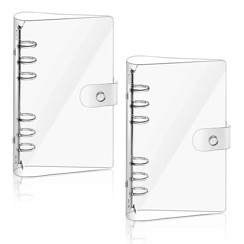 Couverture De Classeur A6 Transparente En PVC Souple Avec Bouton Pression - Protecteur Rechargeable Pour Planificateur Et Cahier D'École
