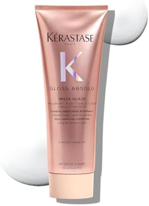 Kérastase Gloss Absolu Anti-Frizz Foaming Conditioner For Bouncy, Glossy Hair | Fine To Medium Hair | 4-Days Anti-Frizz | With Hyaluronic & Glycolic Acid, Wild Rose-In-Oil | 250ml