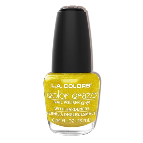 L.A. COLORS Color Craze Nail Polish, Lemon CNP629