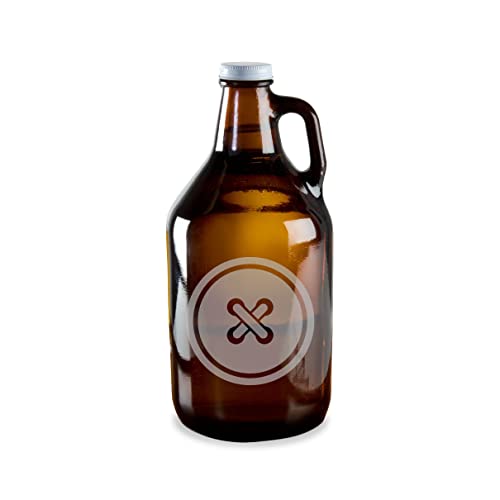 Milk Mug Designs Button Sewing Kit Etched Glass Beer Growler 64 oz