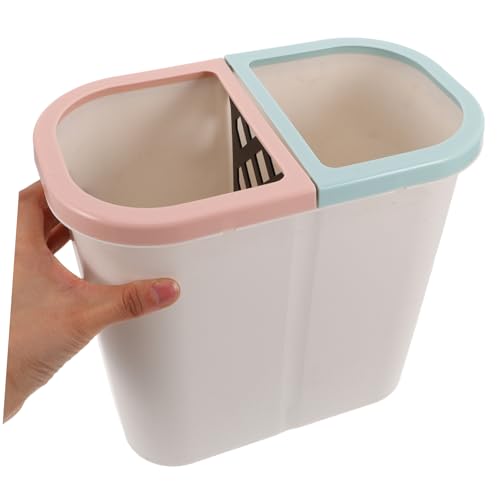 Caneca de basura blanca rectangular para cocina y baño miniatura 4