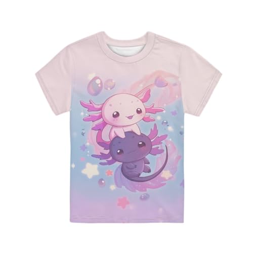Image of WELLFLYHOM Kids Tshirts Girls Boys Short Sleeve Crewneck Tees Shirts Casual Sport Pullover Tops Size 3-16 Years