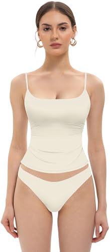 Image of MIRITY Women's Sexy Double Lined Square Neck Tank Top - Y2K Going Out Adjustable Spaghetti Strap Cami