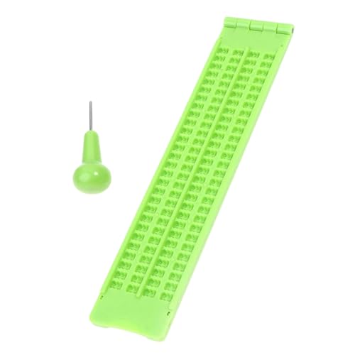 Braille-Übungsschiefer – 20,3 cm ABS | Lernwerkzeug – Blindbildung | Kinder, Teenager, Erwachsene, Heimschule, Klassenzimmer, Schule, Studenten, Lehrer, zugängliche Schreibhilfe