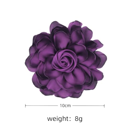 Image of Rose Brooch and Pin for Women Elegant Delicate Flower Pin Shawl Clip Duck Beak Clip for Women's Dress Banquet Party Jewelry Gift