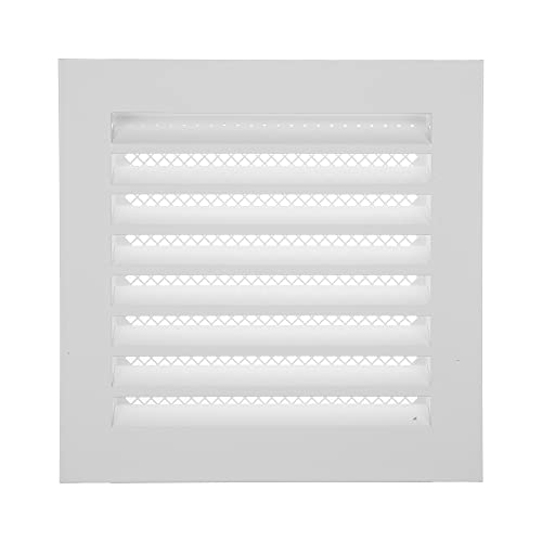 Image of Repa Market 8 x 8 Inch (Duct Opening Size) White Galvanized Steel Gable Vent - Shed Vents with Screen - Square Wall Vent - Outside Vent Covers for House - Ceiling Air Vent Covers - Return Air Vent