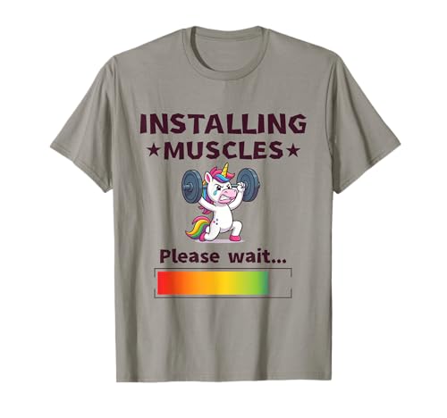 Funny Unicorn Weightlifting Fitness Gym Tee T-Shirt