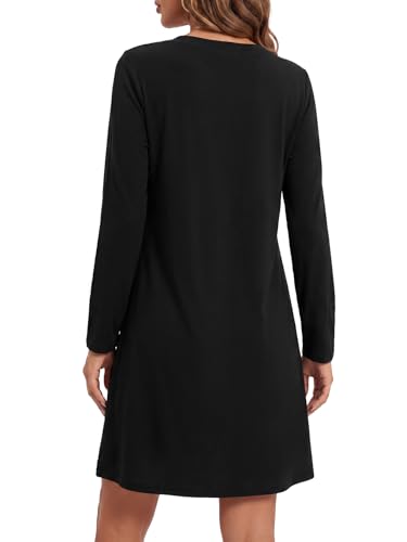 Image of Vrtige Women's V Neck Long Sleeve Flowy A Line Dressy Casual Elegant Midi Dress