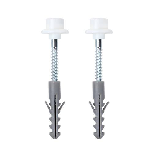 Vis Fixation WC,Fixation WC sur Pied Toilet,Kit Fixation WC au Sol,Chevilles en Acier Inoxydable pour WC et Bidet à Plancher,Kit de Fixation pour Cuvette de...
