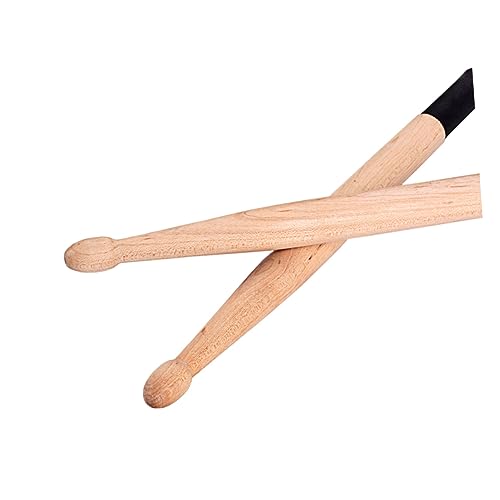 2 piezas de baquetas de madera y cepillos de alambre para música jazz, para principiantes y profesionales, almacenamiento conveniente, accesorios para batería duraderos y cómodos miniatura 3