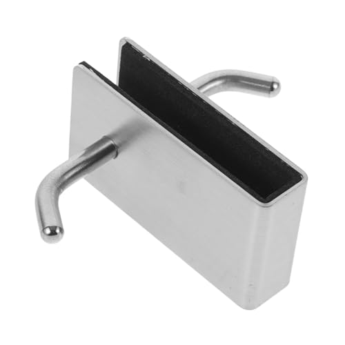 IWOWHERO Stainless Steel Bathroom Glass Door Hook Over The Door Hooks Heavy Duty Hanger for Towel No Drill Mount