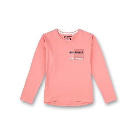 Sanetta Mädchen Shirt rosa Pyjamaoberteil, Peach Rose, 140 Cover