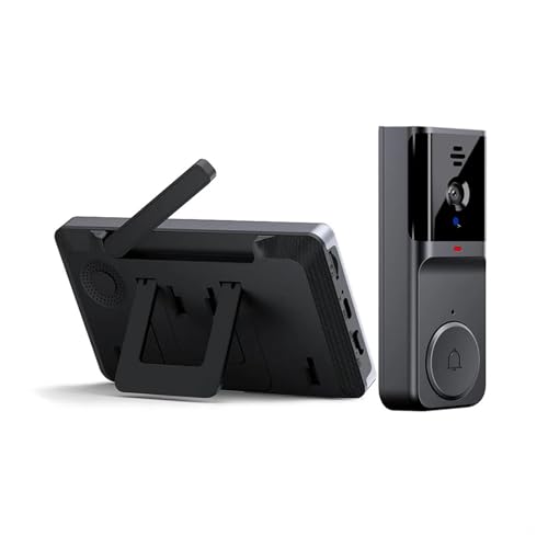 Sonnette vidéo grand écran 4,3 pouces avec interphone audio bidirectionnel - 4
