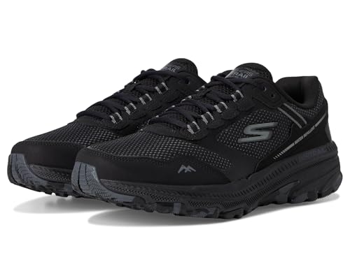Skechers Men's Go Run Trail Altitude 2.0-Marble Rock 3.0 Sneaker, Black/Black, 9