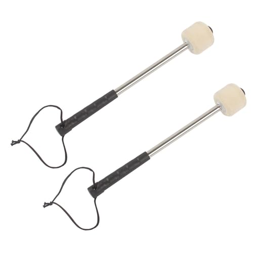 2 piezas Accesorios para Batería - Maza para Bombo con Cabeza de Fieltro de Lana miniatura 1