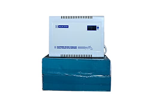 Image of Blue Star 4Kva Electronic Voltage Stabiliser (Vs415Dta-Gt) With Digital Display For 1 Ton, 1.5 Ton Acs (150V-280V, White)