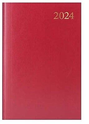 MantraRaj 2024 Diary A4 A5 A6 Week to View And Day A Page Diary With Half Saturday And Sunday Page Diaries Organiser For Student Teacher Home Office Business (A4 Day A Page, Red)