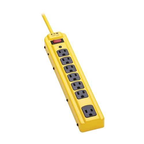 Eaton Tripp Lite Series TLM704SA Heavy Duty Power Strip with Surge Protection, 7 Outlets...