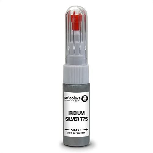 SD COLORS Iridium Silver 775 Reparaturset für Mercedes Lackstifte, 20 ML, für Kratzer, Chip, Farbcode 775 Iridiumsilber