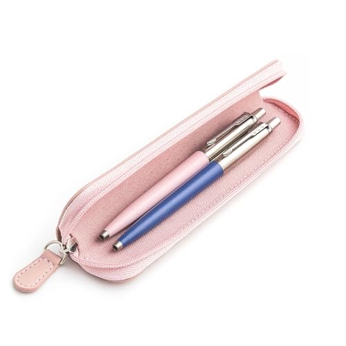 Parker Jotter Originals - Juego de bolígrafos de mezclilla rosa y azul con estuche rosa | Diseño retro | Recargable con tinta QuinkFlow | Ideal para mujeres, estudiantes, profesores y cualquier