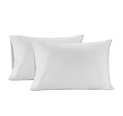 Lane Linen 100% Egyptian Cotton Pillow Cases Queen Size Set of 2 (20"x30") - 1000 Thread Count Pillowcases Queen Size - Soft Queen White Pillow Cases Set of 2 - White Pillowcases Pack of 2